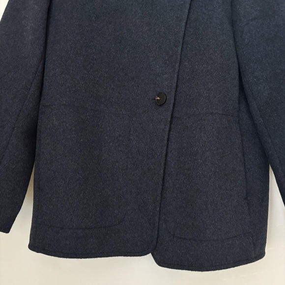 Everlane The October Wool Coat Medium Charcoal Melange - Picture 4 of 7